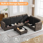 104'' V Shaped Modular Sofa, Sectional Couch - Image 3