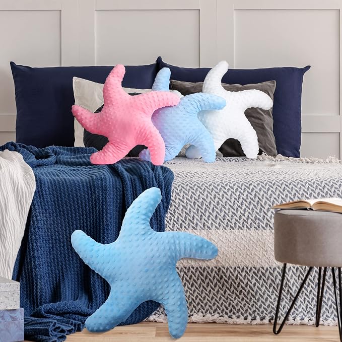 Fumete Starfish Pillow Beach Starfish Shaped Throw Pillows 20'' Star Fish - Image 5