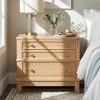 Merax 27.3 Inch Solid Wood Nightstand, Mid Century Modern Night Stand - Image 7