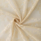 YJ YANJUN Vintage Lace Curtains 90 Inches Long-Victorian Floral Beige Sheer - Image 6