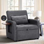Convertible Sleeper Chair-Fabric Futon Sofa Bed, Single Sleeper Sofa, Small by COLAMYHOME