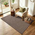 3x5 Coffee/White Area Rug Washable Non-Slip Soft Thin - Image 3