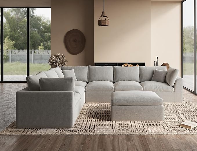 ohllob Oversized Cloud Couches for Living Room, Boneless Sectional Couch - Image 6