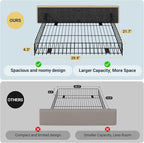 Allewie Upholstered King Size Platform Bed Frame - Image 7