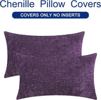 CaliTime Decorative Couch Throw Pillow Covers 20 X 12 Inches Plum Purple | Pack - Image 6