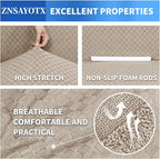 ZNSAYOTX 1 Piece Jacquard Chair Slipcovers - Image 4
