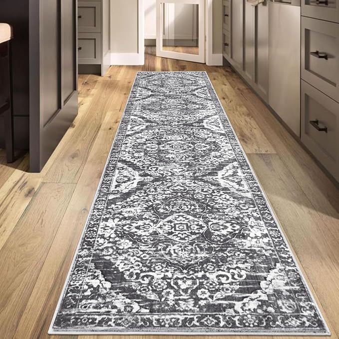 HEBE Hallway Runner Rug 2'8''x12', Washable Non Slip Kitchen Rug Runner | Soft - Image 7