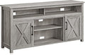 BELLEZE Modern 58 Inch Barn Door Wood TV Stand & Media Entertainment Center by BELLEZE