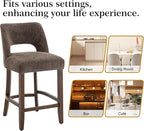 VKNOW Bar Stools Set of 4, Upholstered Counter Height Bar Stools, Modern - Image 7