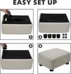 CAROLMADE Small Foot Stool Ottoman Footstool - Image 7
