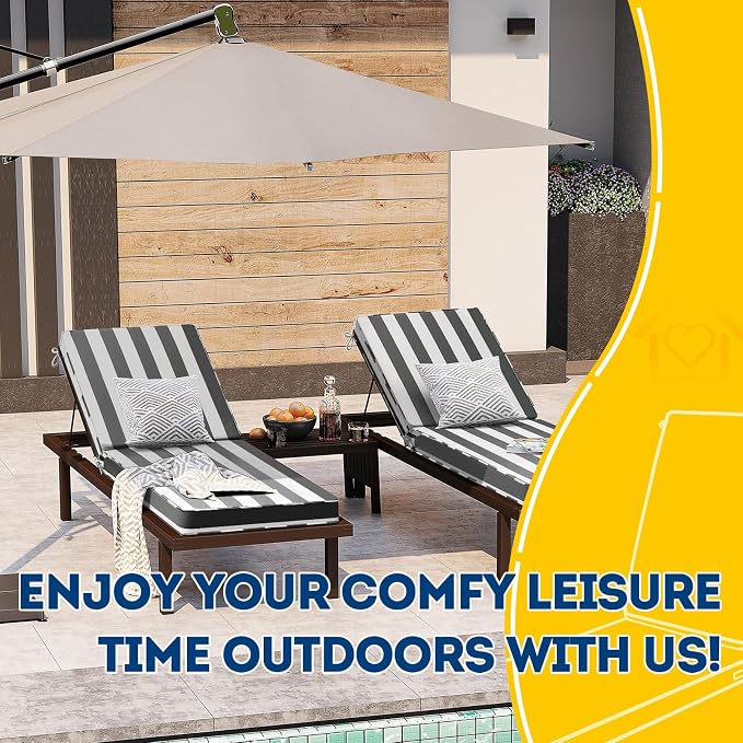 AAAAAcessories Outdoor Chaise Lounge Cushions, Waterproof Patio Furniture - Image 6