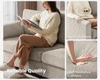 CHIC HOUSE Middle Module for Modular Couch, Corduroy Customizable Chaise - Image 5