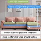 Oprisen 120" Modular Sectional Sofa, Comfy Cloud Couch Sectional Sofa - Image 3