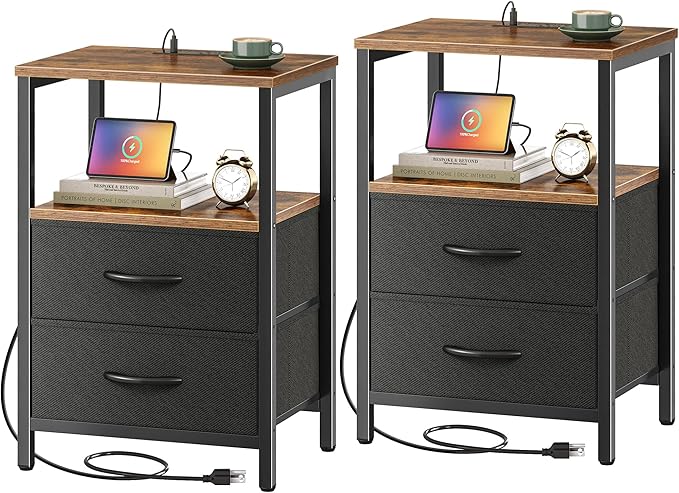 Huuger Nightstands Set of 2, End Tables by Huuger