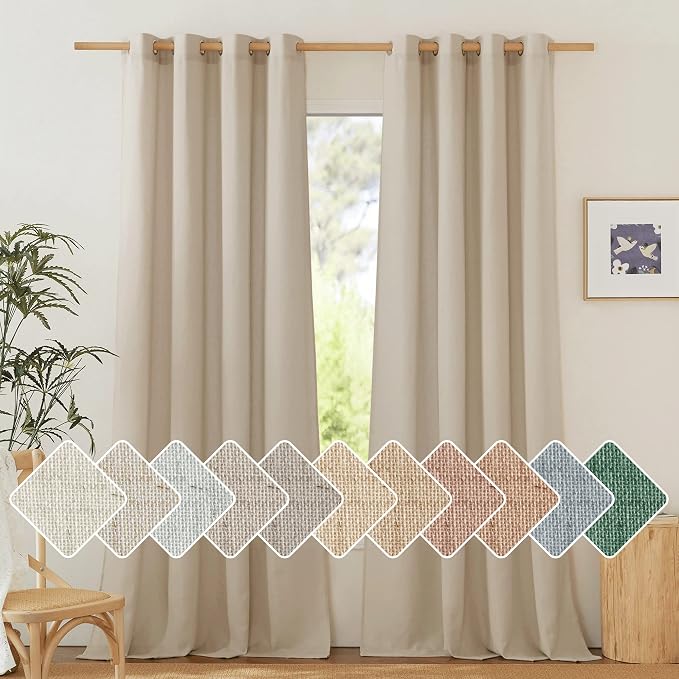 NICETOWN Thick Flax Linen Curtains by NICETOWN