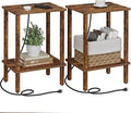 TUTOTAK End Table with Charging Station, Small Side Table with Outlets by ChoosetutotakFurnitureBuildYourCozyHome