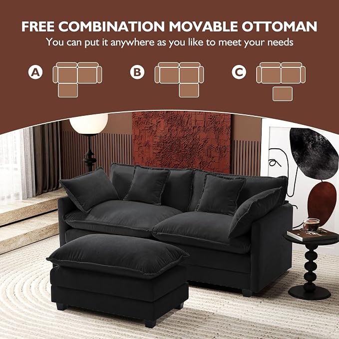 Ihanherry 77" L Shaped Modern Sofa Modular Sectional Cloud Couch - Image 6