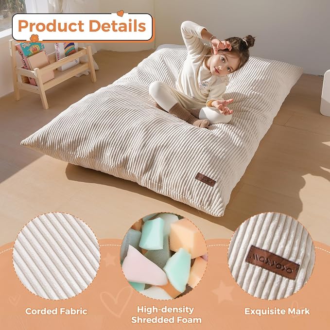 MAXYOYO 3 in 1 Kids Bean Bag Chair Couch, Convertible Chair Folds from Bean Bag - Image 7