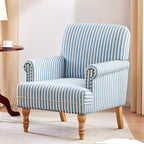 HUIMO Linen Fabric Accent Chair, Mid-Century Modern Armchair - Image 7