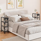 TUTOTAK Narrow Side Table with Charging Station, Small End Table with USB Ports - Image 9