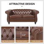 QHITTY 3 Piece Living Room Set, Sectional Chesterfield Sofa Chair Contemporary - Image 4