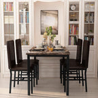 AWQM 5 Piece Dining Table Set for 4, Faux Marble Kitchen Table and Chairs for 4 - Image 9