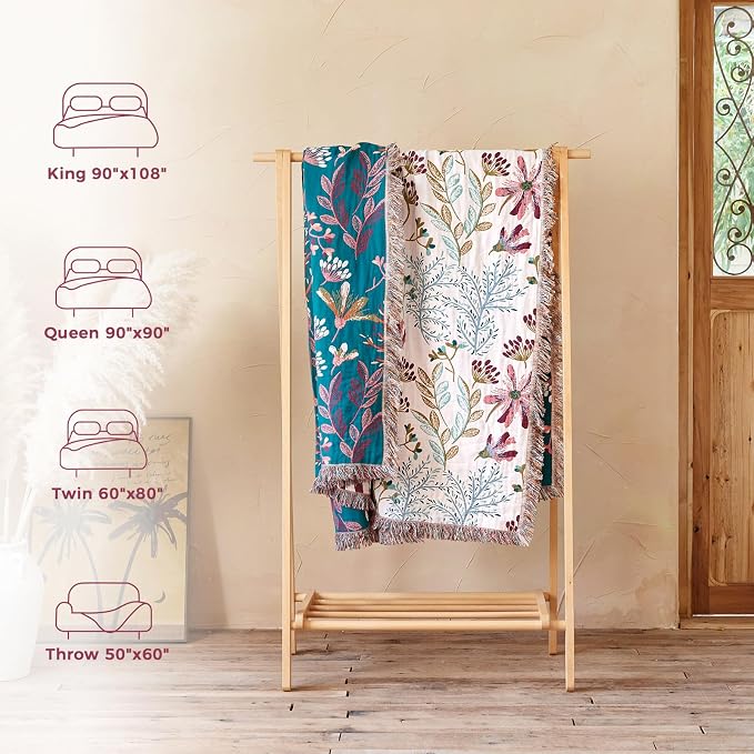 LUTBM Boho Throw Blanket for Couch Sofa Chair Cotton Summer Blankets for - Image 6