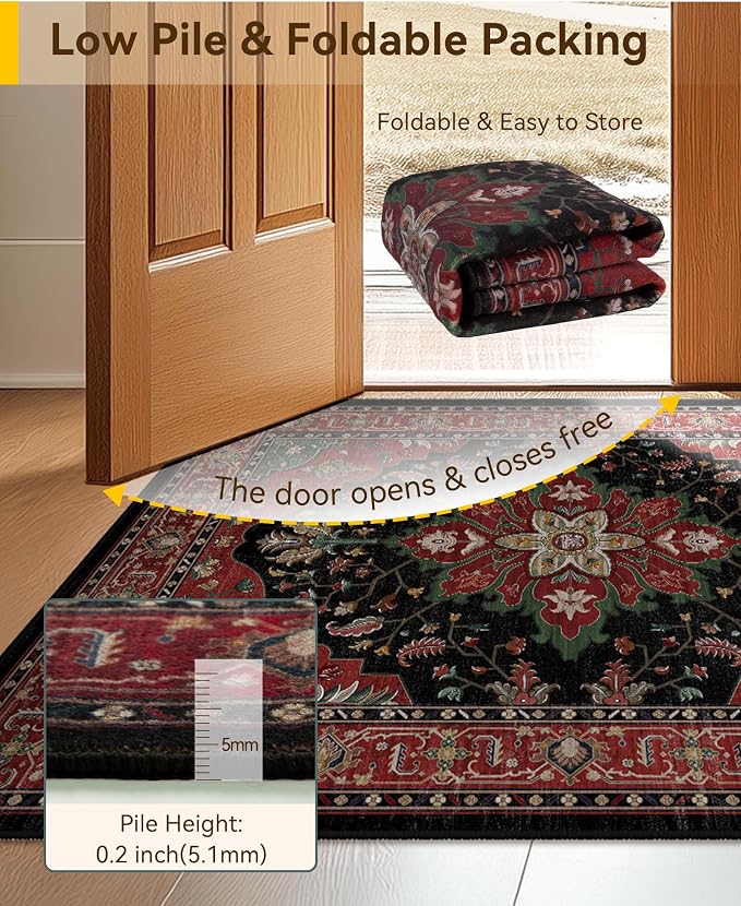 RELEANY Washable Area Rug, Large 10'x12', Water Repellent, Pet Friendly - Image 4