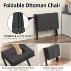 BAMBOOHOMIE Foldable Foot Stool Ottoman, Small Padded Foot Rest - Image 5