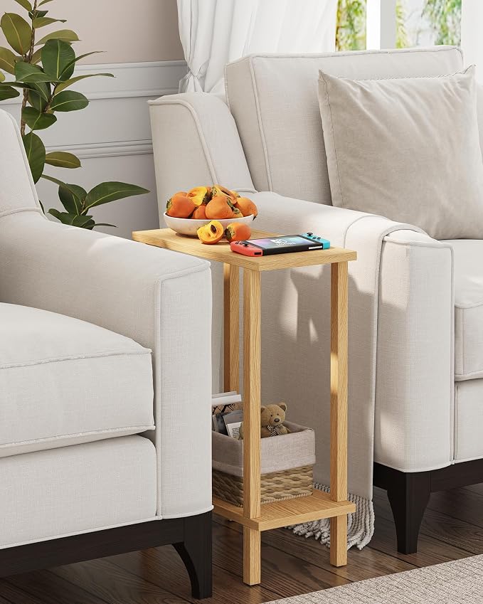 TUTOTAK Small Side Table, Narrow End Table, Skinny Sofa Table, Slim Nightstand - Image 3