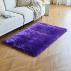 duduta Purple Faux Sheepskin Fur Rug 3x5 ft, Fluffy Carpet Rug | Shag Fuzzy - Image 5