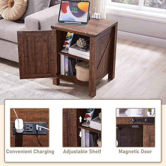 OKD Farmhouse Nightstand Set of 2 - Image 3