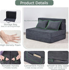 Folding Sofa Bed, 4 in 1 Convertible Sleeper Chair - Image 7