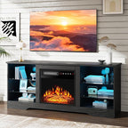 PRETZI Fireplace TV Stand with 18" Fireplace Up to 65" TVs, TV Media Console by PRETZI