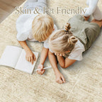 Soalmost Washable Area Rug 8x10 Large Soft Living Room Rugs Beige/Ivory | - Image 3