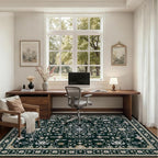 5x7 Area Rugs Living Room: Washable Vintage Rug - Image 6