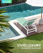 Vexwalx Outdoor Lounge Chair for Pool, Aluminum Chaise Lounge Chairs - Image 2