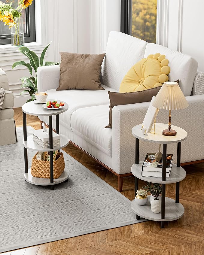 Round Pedestal End Table - Image 6