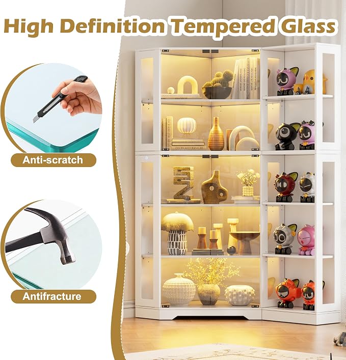 PAKASEPT Corner Display Curio Cabinet - Image 4