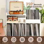 Record Player Stand, Large Record Player Table Cabinet - Image 2