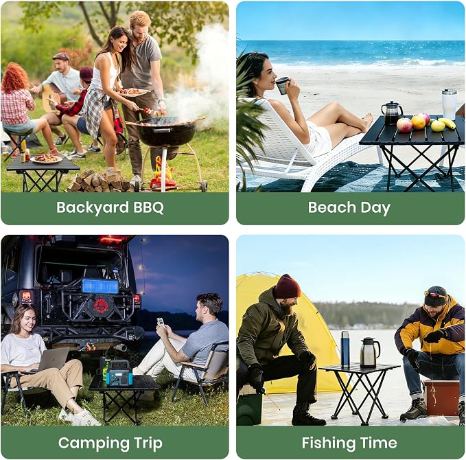 2 Pack Portable Camping Table Foldable, Ultralight Small Folding Beach Table - Image 5