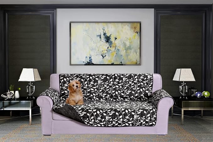 Elegant Comfort Quilted Furniture Protectors Solid and Printed Design by ELEGANTCOMFORT