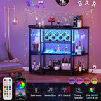 Unikito 4-Tier Metal Coffee Bar Cabinet - Image 5