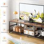 VECELO TV Stand with Power Outlets - Image 3