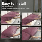 ANARACHON Leather Look Couch Cushion Covers Sofa Seat Slipcovers Sets Couches - Image 6