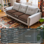 Hokway Stretch Couch Cushion Covers, 3 Piece Individual Sofa Cushion - Image 3