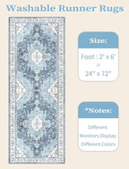 SERISSA 2x6 Washable Non Slip Boho Runner Rug - Image 6