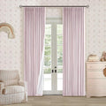 Light Pink Pinch Pleated 100% Blackout Linen 84 Inch Curtains | Room Darkening by Twodrapes