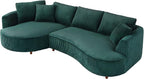 122.04'' Curved Sectional Sofa Couch - Image 8