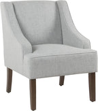 HomePop Swoop Arm Living-Room-Chairs, Soft Dove Gray by HomePop
